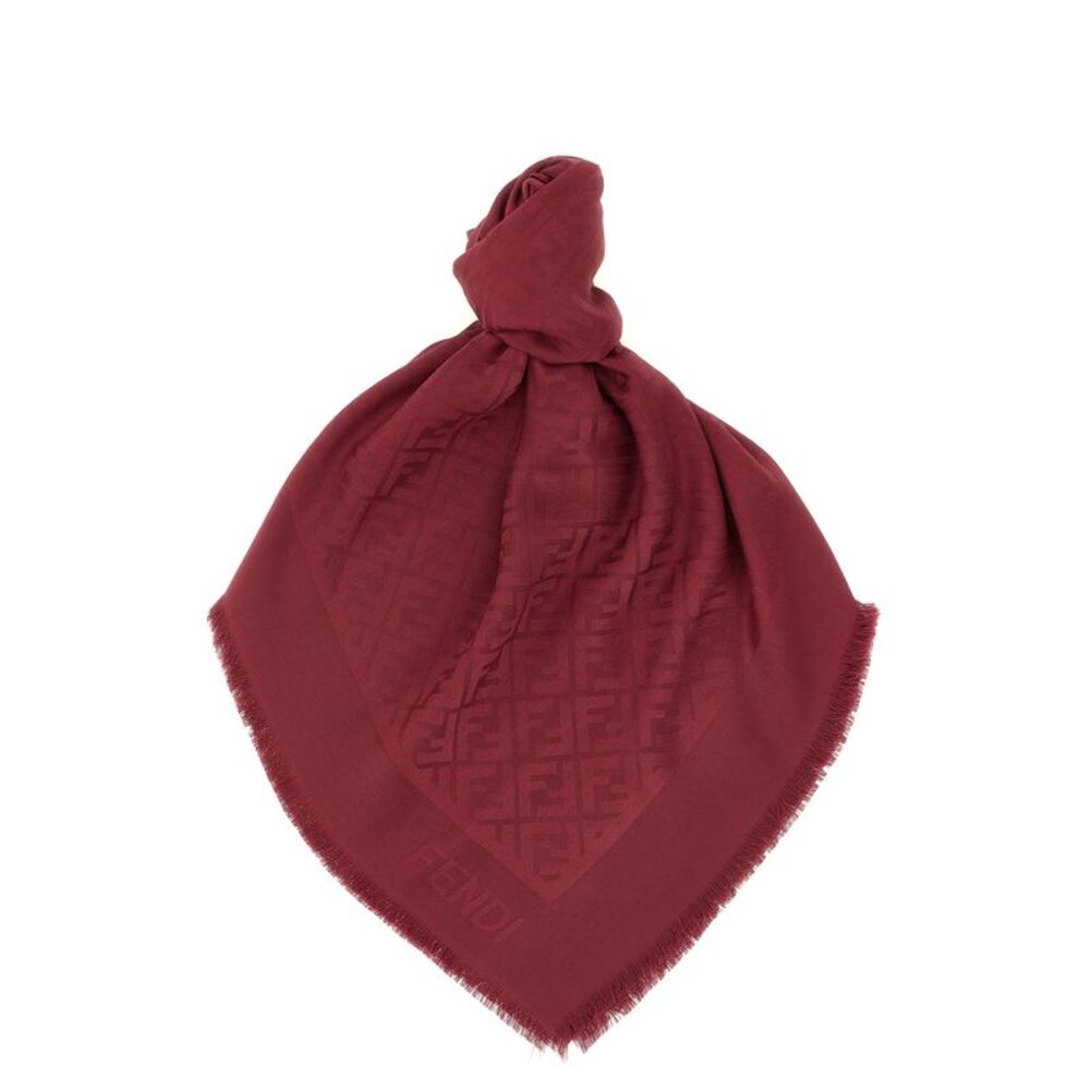 Fendi Bordeaux Silk Women's Foulard